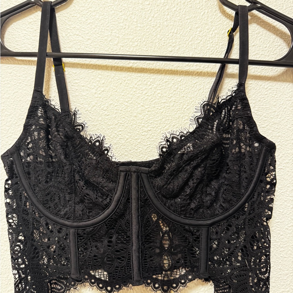 Anthropologie Black Lace Bralette